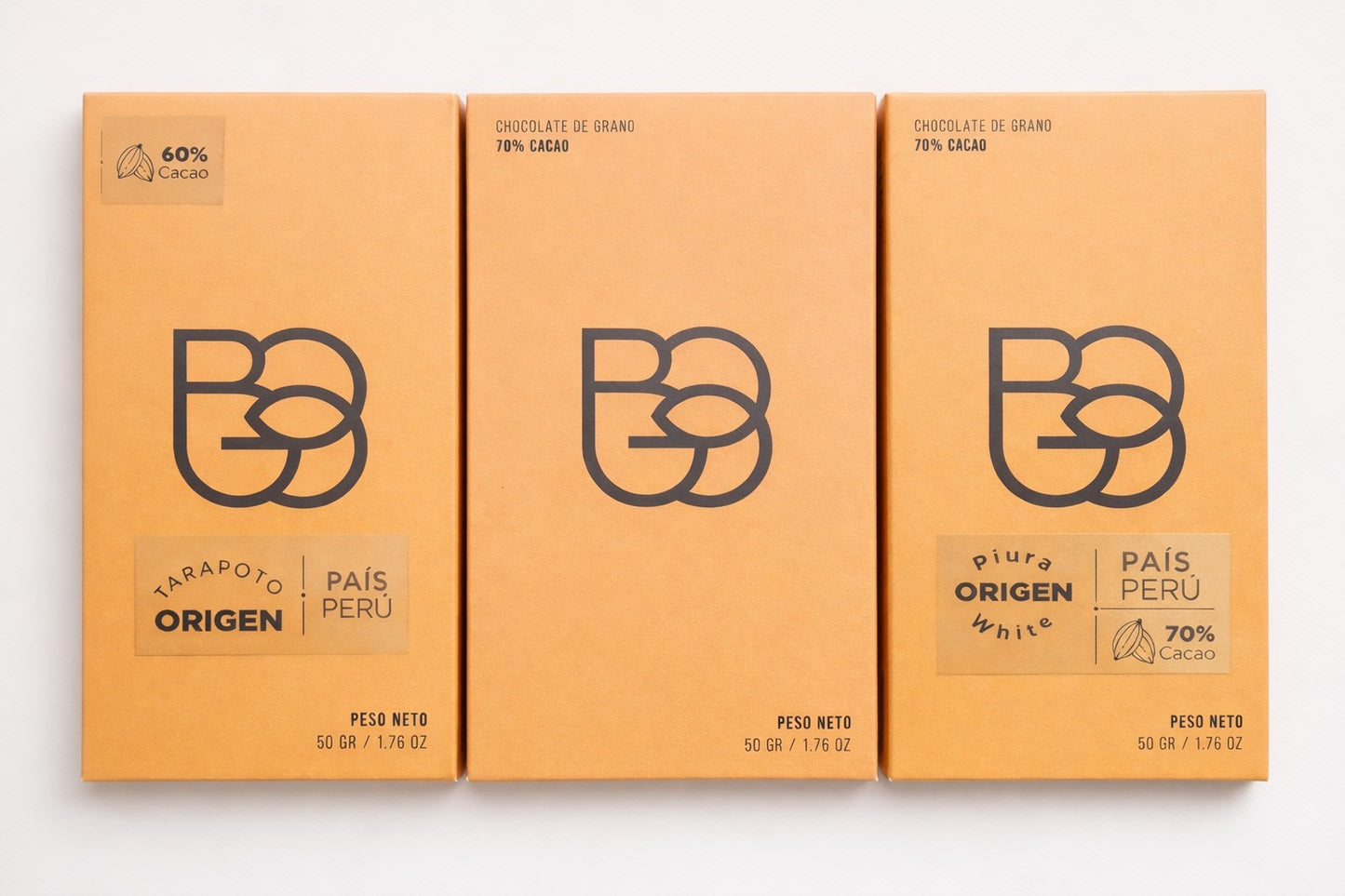 Pack 3 Barras Chocolate Orígenes Colombia y Perú | Artesanal Bean to Bar