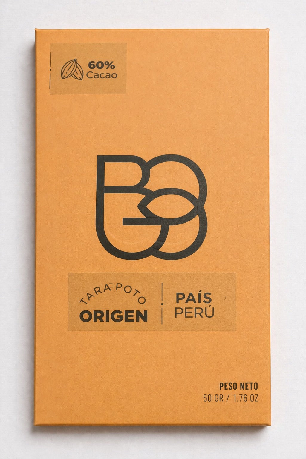 Barra Chocolate 60% Cacao Tarapoto Perú | chocolate de origen artesanal | 40gr