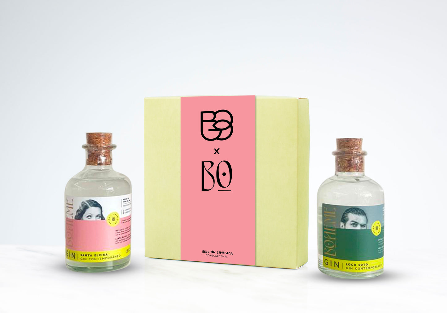 Caja 9 un. bombones GIN  BOGO X BOHEME + 2 un. Gin Boheme