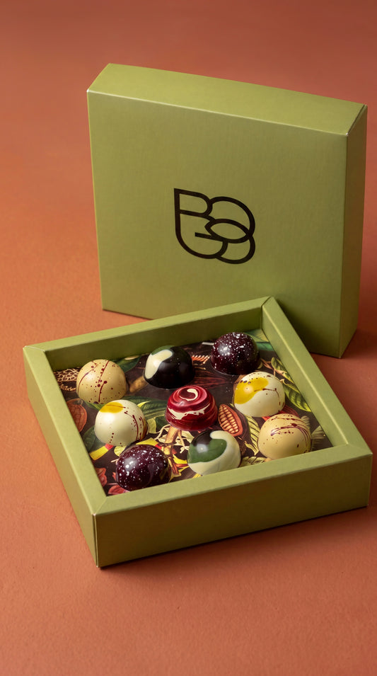 Caja 9 Bombones Dia de la Madre | Chocolate de Origen | Artesanal Bean to Bar