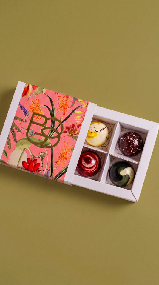 Pack 4 Bombones Dia de la Madre Artesanal  | Chocolate de Origen